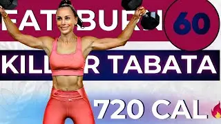 60-MIN FAT KILLER TOTAL BODY TABATA WORKOUT (build lean muscle and lose fat fast + abs, 20/10 timer)