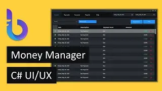Money Manager Modern Dark UI - C# Bunifu Framework