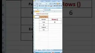 Row Formula in excel || how to count row in excel #exceltech #excelformula #row #swittech