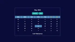 How to Create a Responsive Yearly Calendar with HTML, CSS, and JavaScript - Code With Kawsar