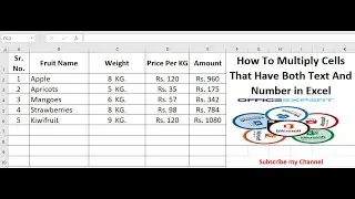 How To Multiply Cells if have Text And Number in cell 