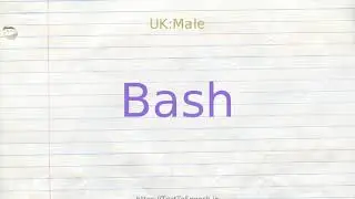 How to pronounce bash
