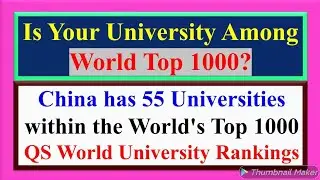 International students China Universities Ranking / China 55 Universities in QS World Ranking