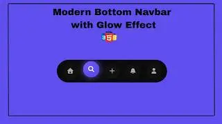 Modern Bottom Navigation Bar using HTML CSS & JavaScript