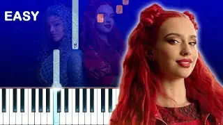 Descendants The Rise Of Red - Red (EASY Beginner Piano Tutorial)