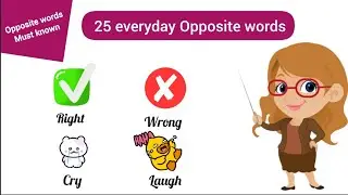 Most common Opposite words for kids | kids English | Learn English
