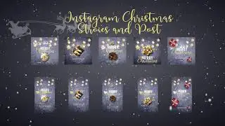 Christmas Instagram stories After Effects Template