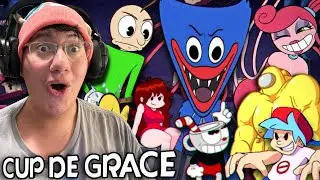 A VERY AWESOME SONG!! || Cuphead DLC Song (Cup de Grâce) Animated Music Video REACTION