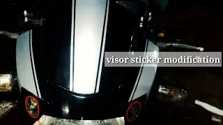 Apache Visor sticker modification.