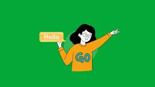 Girl Saying Hello | Smooth Green Screen Clip