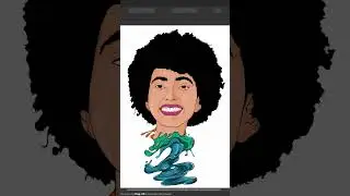 Creative Vector Portrait Preview #digitalart #vectorartist #portraitart #portraitvectorart