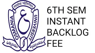 #Degree YouTube Channel/ OU DEGREE INSTANT EXAM FEE UPDATE SEPTEMBER 2024/ 6TH SEM BACKLOG FEE