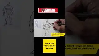 Figure drawing | How to Draw a Perfect Body Shape Sketch For Beginners  #shorts #drawing #sketching