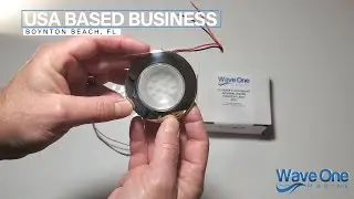 Wave One Marine | RGBW LED Internal Driver Flush Mount Courtesy Light | IP67 Waterproof