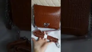 Сумка из натуральной кожи, коричневый цвет