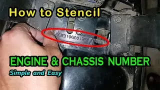 How to Stencil Engine and Chassis Number ( Motorcycle / Cars ) - Stencil Yamaha Mio Sporty Scooter