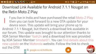 Moto Z Play India Retin Download Link Available for Android 7.1.1 Nougat by XDASeniorMember