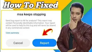 how to fix msa keeps stopping error mi Xiaomi | redmi phone| msa stopped working xiaomi 2021
