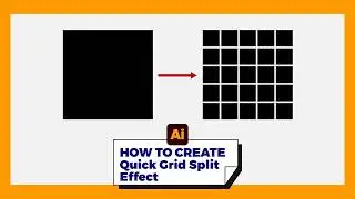 Adobe Illustrator Tutorial | HOW TO CREATE Quick Grid Split Effect (Tips Tricks Tools Beginners 101)