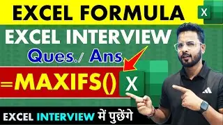 Excel Tutorial for Beginners - Microsoft excel formulas | MAXIFS FORMULA | Excel Formulas