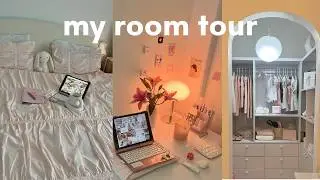 ROOM TOUR ♡ girly beauty & closet room, cute desk, aesthetic bed & more!!