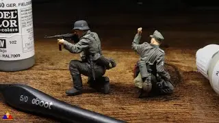 Quick & Easy Tricks for Painting German Infantry Figures | 1/35 Scale Model Tutorial
