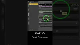 DAZ 3D Reset Parameter Tip #shorts