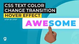 CSS Text Color Change Transition on Hover Effect | EASY