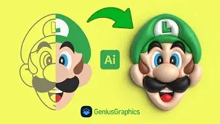 From 2D to 3D: Transforming Luigi in Illustrator!