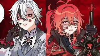 Arlecchino conoce a Diluc - Genshin Impact comic (FANDUB)