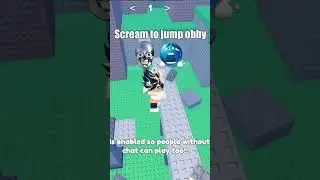 Scream to jump obby 💀😭 #roblox #robloxvc #laugh #funny