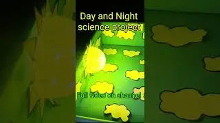Day and night science project model for school #shortvideo #shortsfeed #shorts #scienceproject #diy