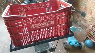 suporte para caixa utilizando o bagageiro da pop 110