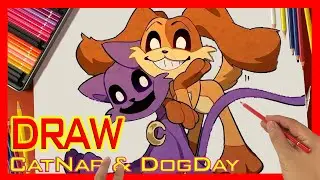 How to Draw Cat Nap & Draw Dog Day - Smiling Critters - Poppy Playtime