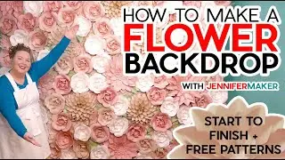 Paper Flower Wall Decorations & Full 8x8 Backdrop - Everything You Need!