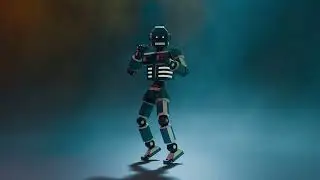 Simple Robot low-poly stylized - animations Demo