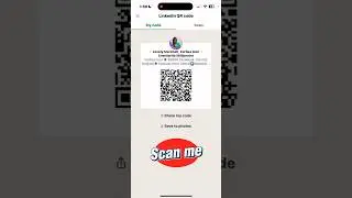 How do I find the QR code for LinkedIn to share with my connections? #linkedintips