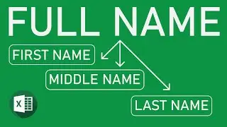 Excel Tutorial #1 - Extract First Middle and Last name from Full Name using String formulas