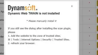 Dynamic Web Twain is not install