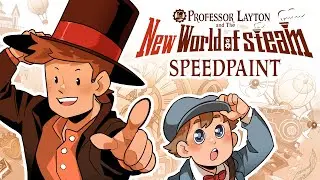 This Reminds me of a Puzzle 🎩 | Professor Layton SPEEDPAINT