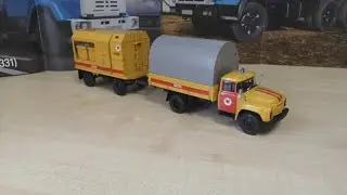 Обзор модели Зил-130 АГУ-2М с прицепом "Зима" масштаб 1:43, Ultra models.