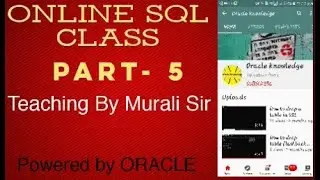 Oracle online class murali sir 5