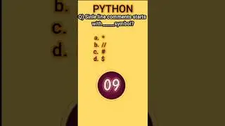 single line coments symbol in python 