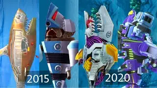 THE EVOLUTION OF ROBO SHARK (2015-2020) - Hungry Shark WORLD & EVOLUTION VS DOUBLE HEAD SHARK ATTACK