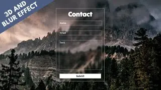 Make a modern and clean Contact Form with HTML, CSS & JS | 3-D effect and blur effect