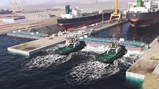 Oil tanker Dry Dock 3D Animation