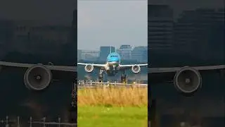 MAGICAL Golden Hour with KLM Boeing 787 Dreamliner #planespotting #aviation #shorts #klm #airport