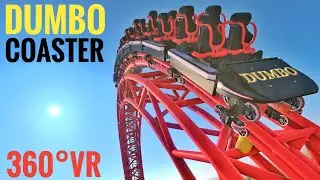 Disney's Dumbo Movie Themed Roller Coaster [4K 360 VR Video] Google Cardboard Simulator 360° 3D SBS