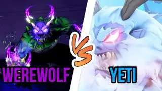 WereWolf Vs Yeti In Blox Fruits (Crazy Battle)