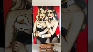Mein Kunstprojekt für Playboy #kunst #künstlerin #malerei #acrylmalerei #playboy #art #painting